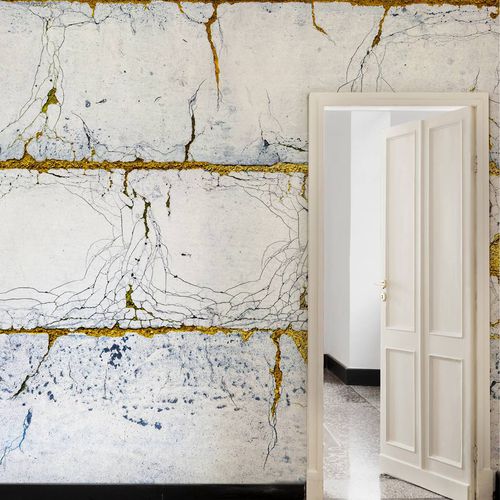 Papier peint contemporain - KINTSUGI - Wallpepper - en fibre de cellulose / en fibre naturelle / uni