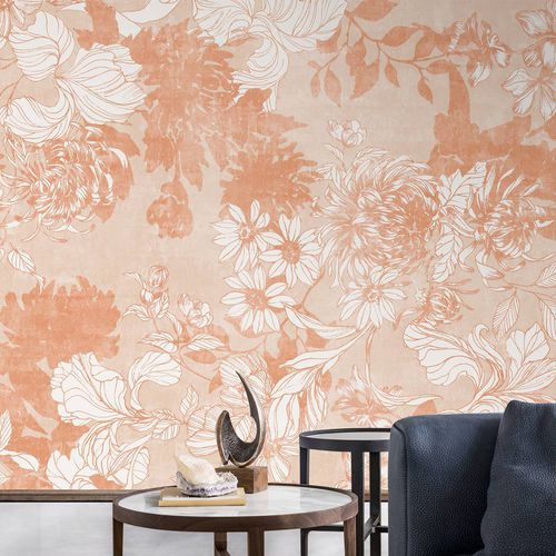 Papier peint contemporain - SOFT VELVET - Wallpepper - en fibre de cellulose / en fibre naturelle / à fleurs