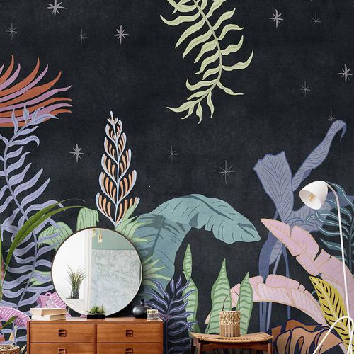 Papier peint contemporain - TROPICAL REVERIE  - Wallpepper - en fibre de cellulose / en fibre naturelle / à motif nature