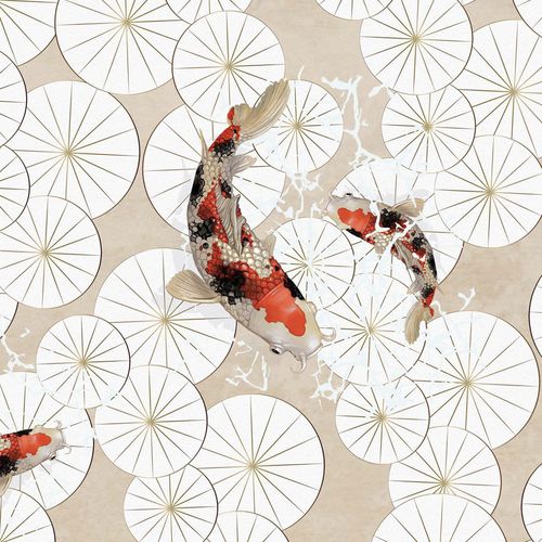Papier peint contemporain - RICE RAIN - Wallpepper - à motif animalier / imprimé