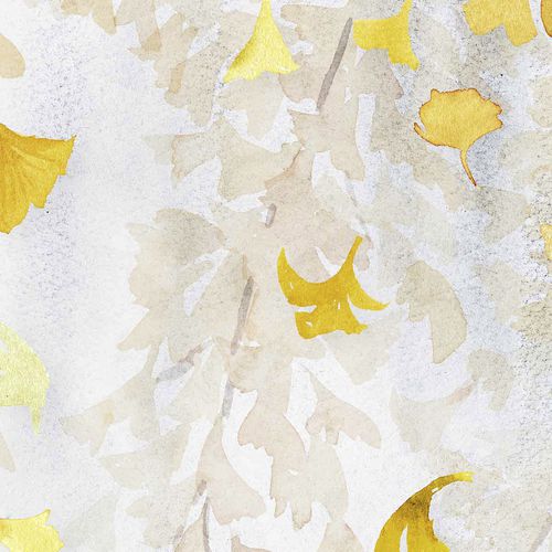 Papier peint contemporain - YELLOW GINKGO - Wallpepper - à motif nature / imprimé