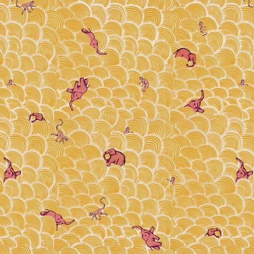 Papier peint contemporain - SUNNY ELEPHANT / OP-14 - Wallpepper - à motif animalier / imprimé