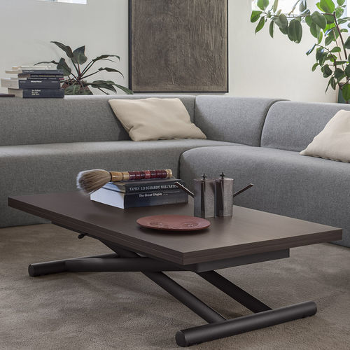 Table basse contemporaine - UNIVERSE - altacom italia - en bois teinté / en mélaminé / avec piètement en métal