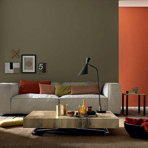 Table basse contemporaine - ASSIST - altacom italia - en bois teinté / en mélaminé / avec piètement en métal