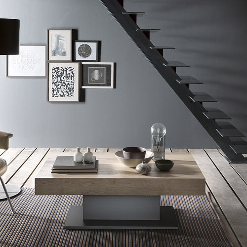 Table basse contemporaine - ARES WING - altacom italia - en bois laqué / en mélaminé / avec piètement en acier
