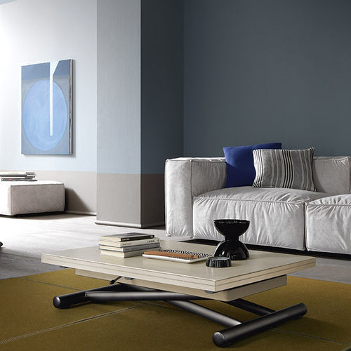Table basse contemporaine - CIAK - altacom italia - en verre / en mélaminé / avec piètement en métal