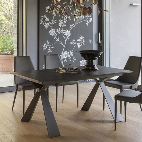 Table à manger contemporaine - DELTA - altacom italia - en céramique / en mélaminé / avec piètement en métal