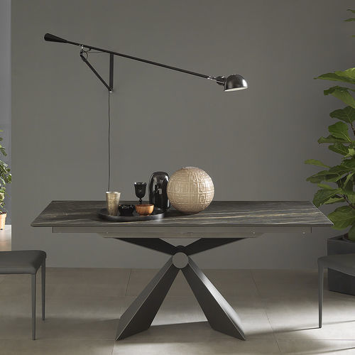 Table à manger contemporaine - SINTESI - altacom italia - en MDF / en céramique / avec piètement en métal