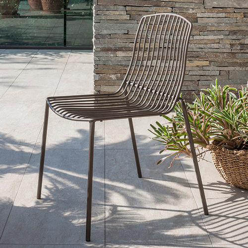 Chaise contemporaine - ARIEL - altacom italia - de jardin / en métal / avec piètement en métal
