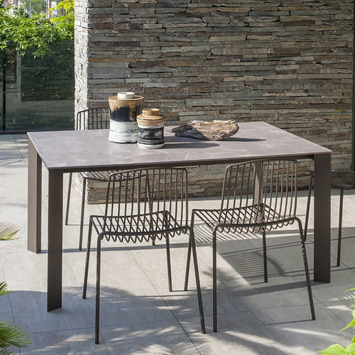 Table à manger contemporaine - SCIROCCO - altacom italia - en HPL / avec piètement en aluminium / rectangulaire