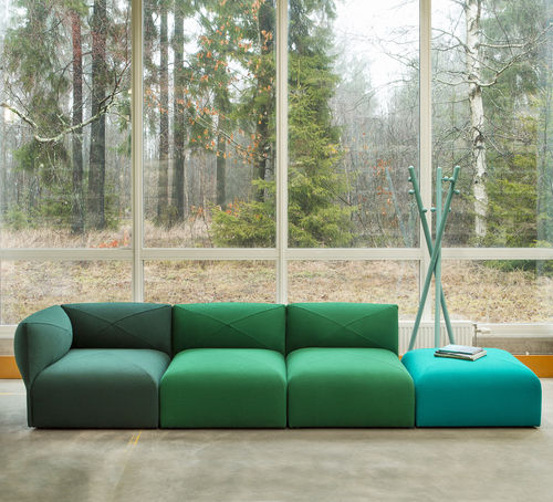 Canapé modulable - BLOB - Jonas Ihreborn - contemporain / en tissu / rouge