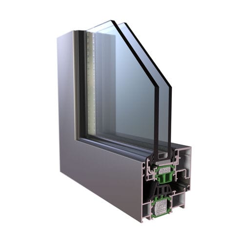 Profilé pour fenêtre en aluminium - HYBRID A40HS - Europa Profil Aluminium SA - à coupure thermique