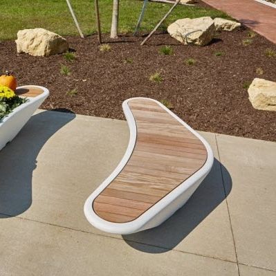 Banc public contemporain - DF5330   - Tectura Designs - en bois / en béton / modulaire