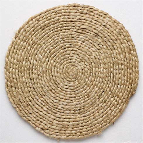 Tapis contemporain - Nash Andrea - uni / en jute / rond
