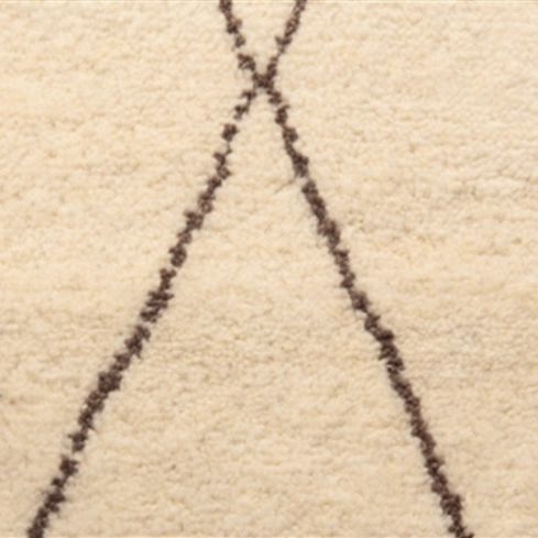 Moquette tissée main - RABAT  - Nash Andrea - en laine / à motif géométrique / marron