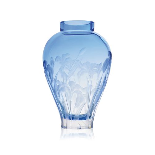 Vase Art Déco - LIRIO 3201 - MOSER, a.s. - en cristal / bleu