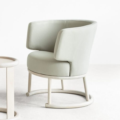 Fauteuil contemporain - Likewise - Fameg - en tissu / en hêtre / blanc