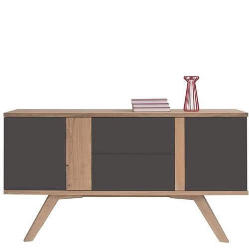 Commode contemporaine - Senales - Fameg - en chêne / en verre / avec rangement