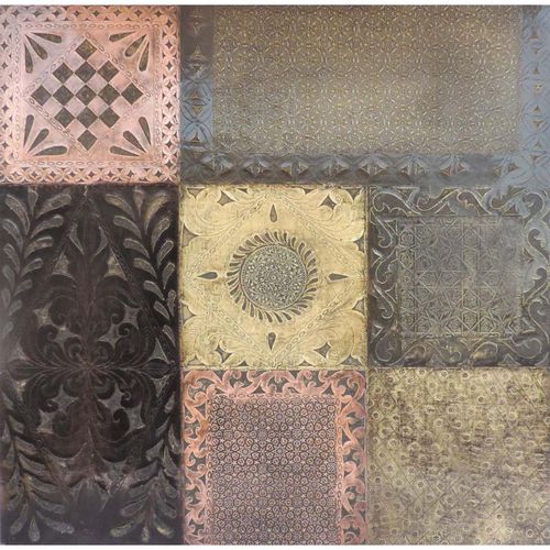 Panneau décoratif mural - PATCHWORK BRONZE COMBO - Lost Cowboys.com - pour plancher / en bois / en cuivre