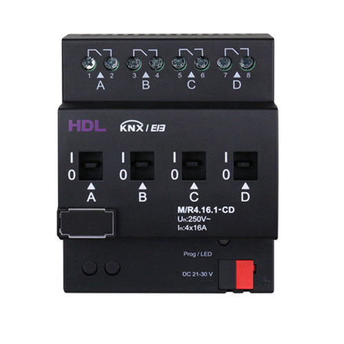 Actionneur de commutation pour installation domotique - M/R4.16.1-CD - HDL Automation Co., Ltd - KNX / sur rail DIN / résidentiel