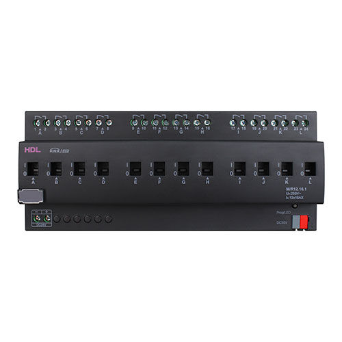 Actionneur de commutation pour installation domotique - M/R12.16.1 - HDL Automation Co., Ltd - KNX / sur rail DIN / résidentiel