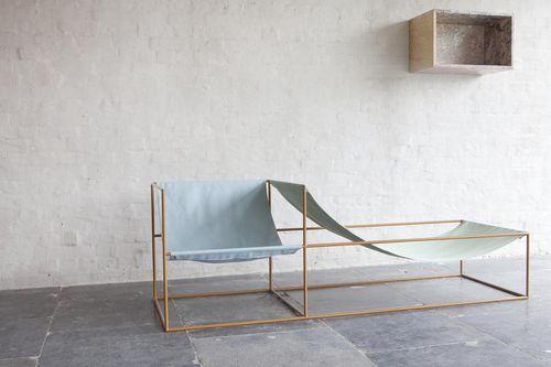 Chaise longue contemporaine - SEAT - valerie_objects - en tissu / en acier