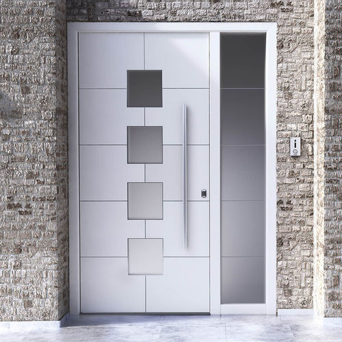 Porte d'entrée - TLS 50 SMART - TEHNI SA - en aluminium / battante / pleine