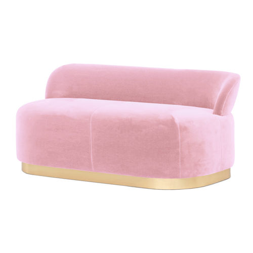 Banquette contemporaine - MAJESTIC - Moanne - en velours / en laiton / avec dossier