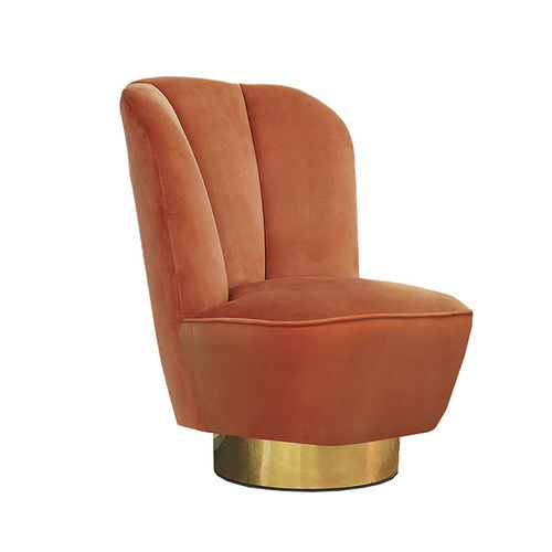 Fauteuil contemporain - MONTI - Moanne - en velours / personnalisable / fait main