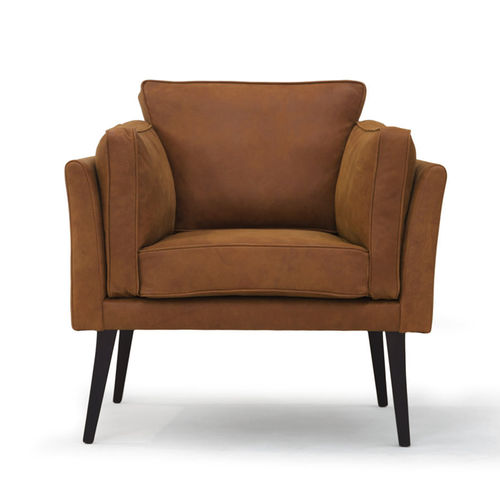 Fauteuil classique - COYOACÁN - Moanne - en cuir / avec coussin amovible / personnalisable