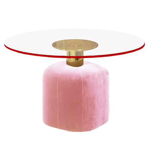 Table à manger contemporaine - MIAMI - Moanne - en méthacrylate / avec piètement en laiton / avec piètement en tissu