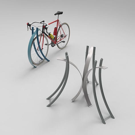 Range-vélo au sol - Flow - Bottega 7 - design original / vertical / pour espace public