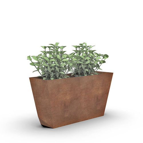 Jardinière en acier galvanisé - Cleo - Bottega 7 - en acier COR-TEN® / trapézoïdale / contemporaine