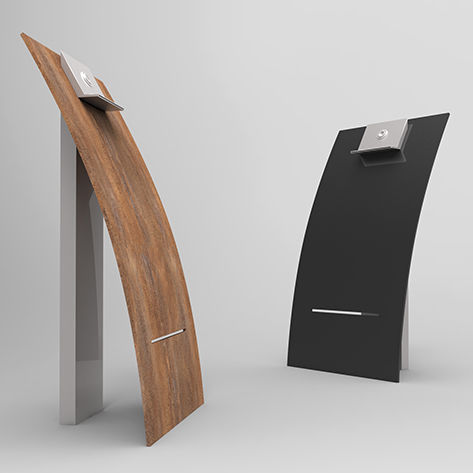 Fontaine publique - Vela - Bottega 7 - au sol / en bois / en acier galvanisé
