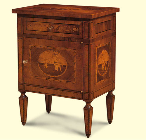 Table de chevet de style Louis XVI - 68 - Crestan snc di Crestan Giovanni e Angelica - en bois / rectangulaire / avec tiroir
