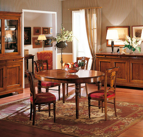 Table à manger classique - 685 - Crestan snc di Crestan Giovanni e Angelica - en bois / ronde / ovale