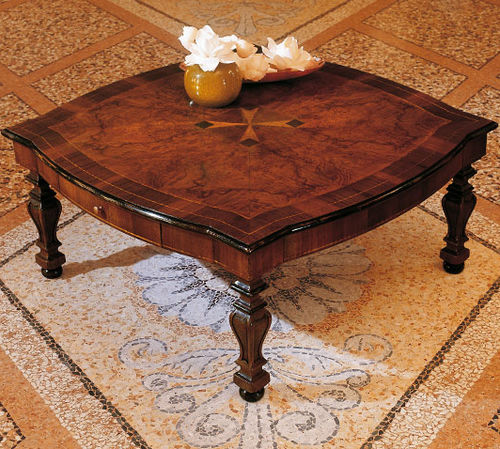Table basse classique - 41 - Crestan snc di Crestan Giovanni e Angelica - en bois / carrée / avec tiroir