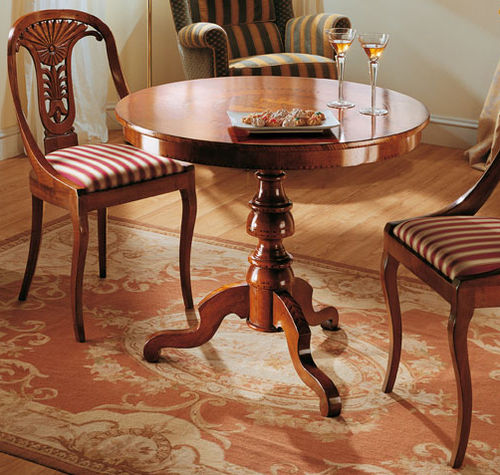 Table classique - 337 - Crestan snc di Crestan Giovanni e Angelica - en bois / avec piètement en bois / ronde
