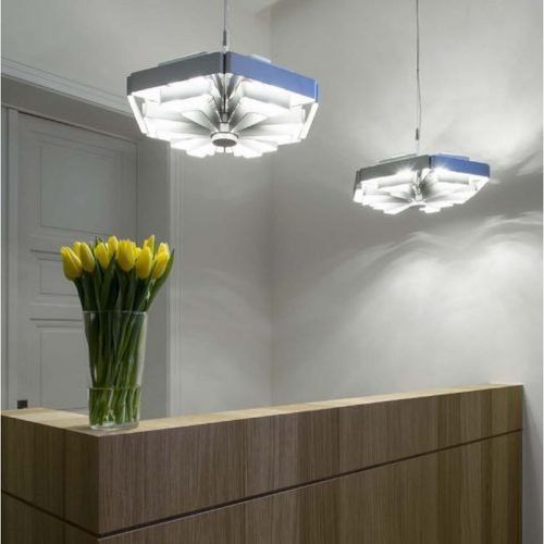 Lustre moderne - AM2226 MONTEFIORI - Alan Mizrahi Lighting - en aluminium / 6 ampoules / professionnel