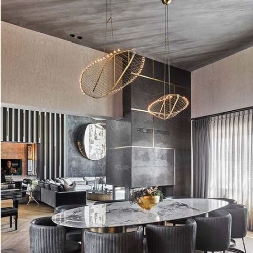 Lustre moderne - IQ2185 FIELTEBEK - Alan Mizrahi Lighting - en métal / en verre / 1 niveau