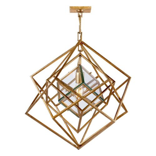 Suspension - JR2001 CUBIST SMALL - Alan Mizrahi Lighting - en acier / en verre / moderne