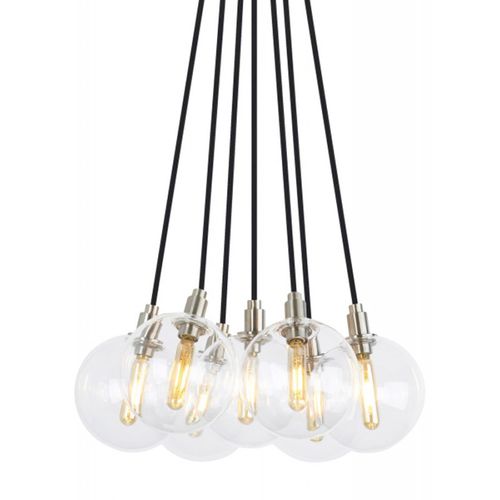 Lustre moderne - JR2008 GAMBIT - Alan Mizrahi Lighting - en verre / en laiton / 12 ampoules