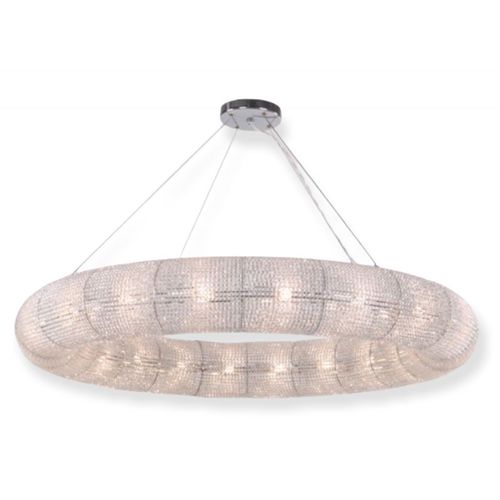 Lustre contemporain - AM2241S ROTSHIELD SINGLE - Alan Mizrahi Lighting - en cristal / en acier / 14 ampoules