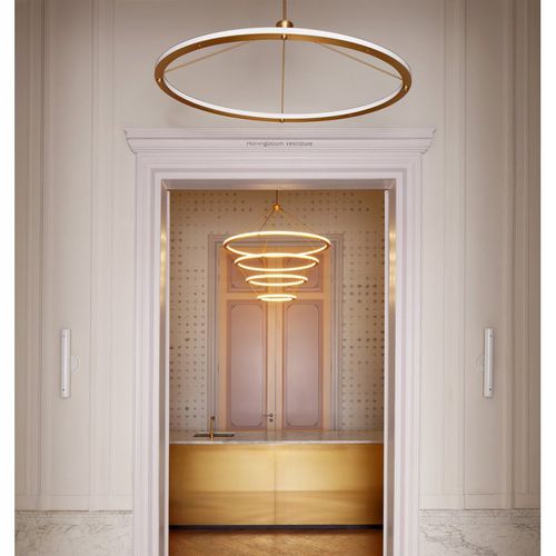 Suspension - AL0157 HALO - Alan Mizrahi Lighting - en métal / en acrylique / contemporaine