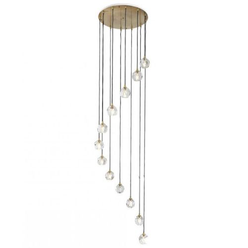 Lustre contemporain - AM8820 CAPRI - Alan Mizrahi Lighting - en cristal / en laiton / professionnel