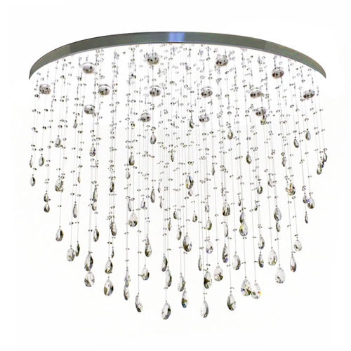 Lustre contemporain - IQ2141 MORNING DEW - Alan Mizrahi Lighting - en cristal / en métal / 5 ampoules