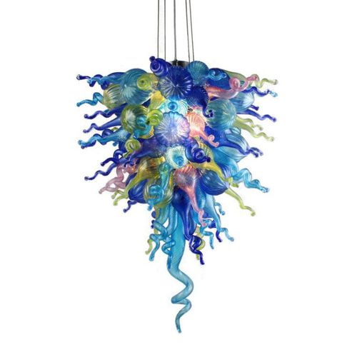 Lustre design original - AM2235 ANGEL - Alan Mizrahi Lighting - en verre de Murano / 6 ampoules / blanc