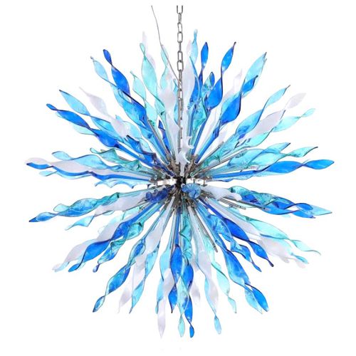 Lustre contemporain - AM6004L APOLLO - Alan Mizrahi Lighting - en verre de Murano / halogène / blanc