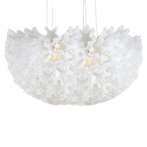 Lustre contemporain - AM2239 DAHLIA - Alan Mizrahi Lighting - en verre de Murano / en métal / 8 ampoules