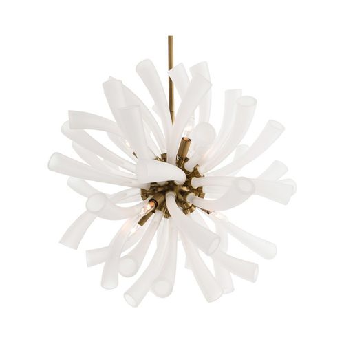 Lustre contemporain - AM89049 EMMY - Alan Mizrahi Lighting - en verre / en acier / 8 ampoules
